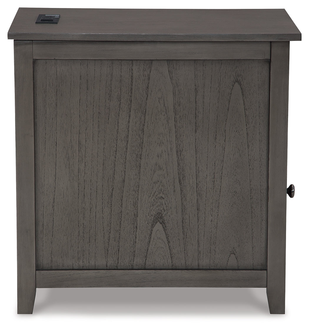 Treytown Gray Chairside End Table - Ornate Home