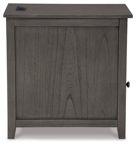 Treytown Gray Chairside End Table - Ornate Home