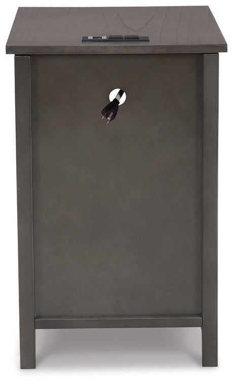 Treytown Gray Chairside End Table - Ornate Home