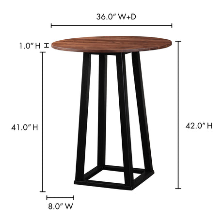 Tri Mesa Brown Bar Table - Ornate Home