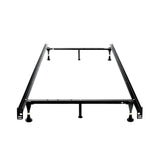 Tri-Support Black Queen/Full/Twin Adjustable Bed Frame w/ Reinforced Glides - Ornate Home