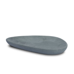 Tria Gray Rounded Triangular Marble Decorative Tray