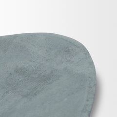 Tria Gray Rounded Triangular Marble Decorative Tray