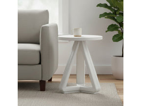 Triad White Accent Table - Ornate Home
