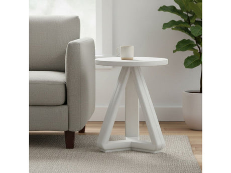 Triad White Accent Table - Ornate Home