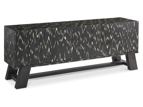 Trianon Engineered Contrast Ebony Entertainment Credenza - Ornate Home