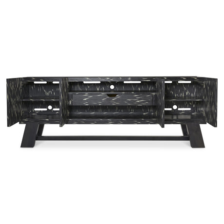 Trianon Engineered Contrast Ebony Entertainment Credenza - Ornate Home