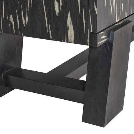 Trianon Engineered Contrast Ebony Entertainment Credenza - Ornate Home