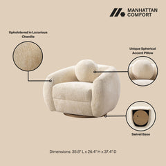 Tribeca Accent Chair in Cream - Ornate Home