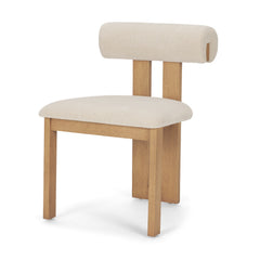 Tribeca Cream/Brown Open Back Dining Side Chair (Set of 2) - Ornate Home