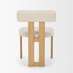 Tribeca Cream/Brown Open Back Dining Side Chair (Set of 2) - Ornate Home