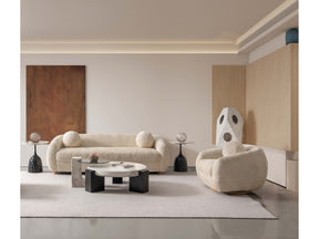 Tribeca Sofa and Accent Chair in Cream (set of 2) - Ornate Home