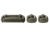 Tribeca Sofa and Accent Chairs in Olive Green (set of 3) - Ornate Home