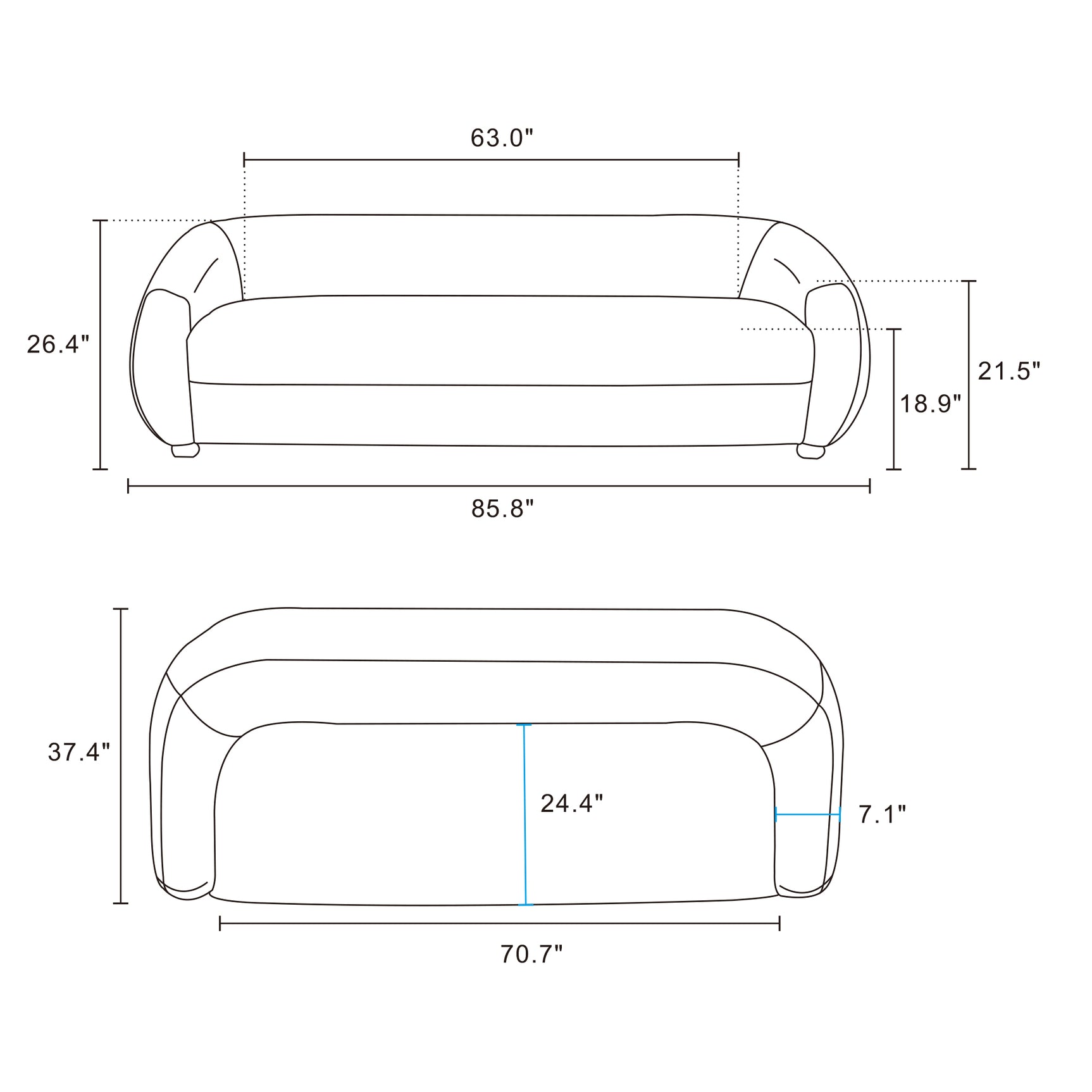 Tribeca Sofa and Accent Chairs in Olive Green (set of 3) - Ornate Home