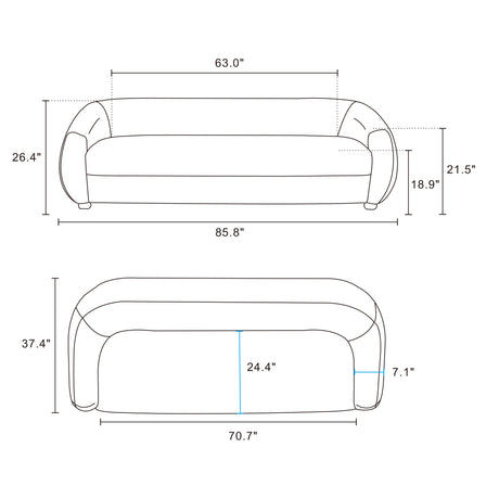 Tribeca Sofa and Accent Chairs in Olive Green (set of 3) - Ornate Home
