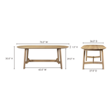 Trie Natural Small Dining Table - Ornate Home
