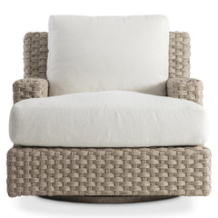 Trieste Pampas/White/Cream Outdoor Swivel Chair - Ornate Home