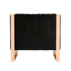 Trillium Accent Chair in Black and Gold - Ornate Home
