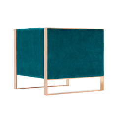 Trillium Accent Chair in Teal and Gold - Ornate Home