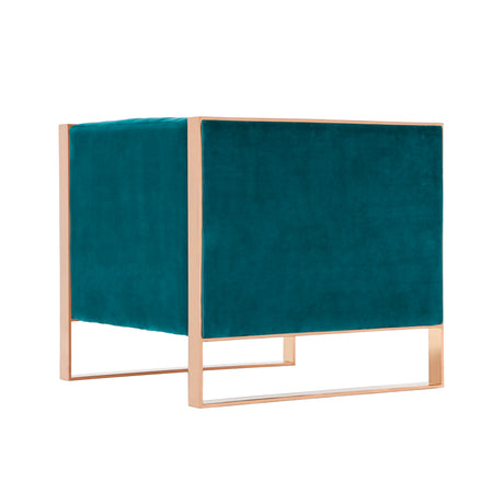 Trillium Accent Chair in Teal and Gold (set of 2) - Ornate Home