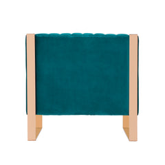 Trillium Accent Chair in Teal and Gold (set of 2) - Ornate Home