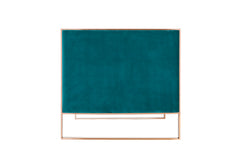 Trillium Loveseat in Aqua Blue and Gold - Ornate Home