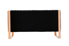 Trillium Loveseat in Black and Gold - Ornate Home
