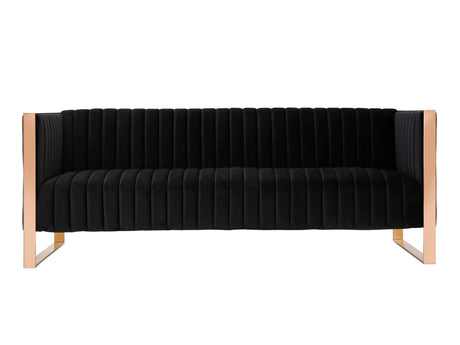 Trillium Sofa in Black and Gold - Ornate Home