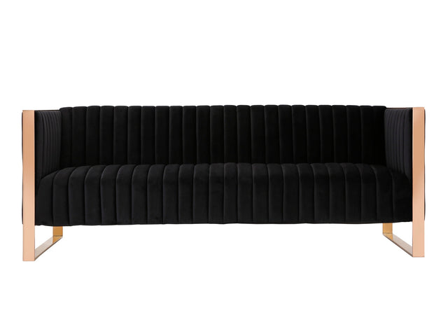 Trillium Sofa in Black and Gold - Ornate Home