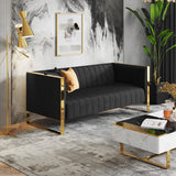 Trillium Sofa in Black and Gold - Ornate Home