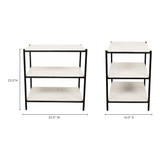 Trine White Marble Nightstand - Ornate Home