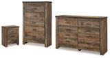 Trinell Brown Dresser, Chest and Nightstand - Ornate Home