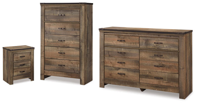 Trinell Brown Dresser, Chest and Nightstand - Ornate Home