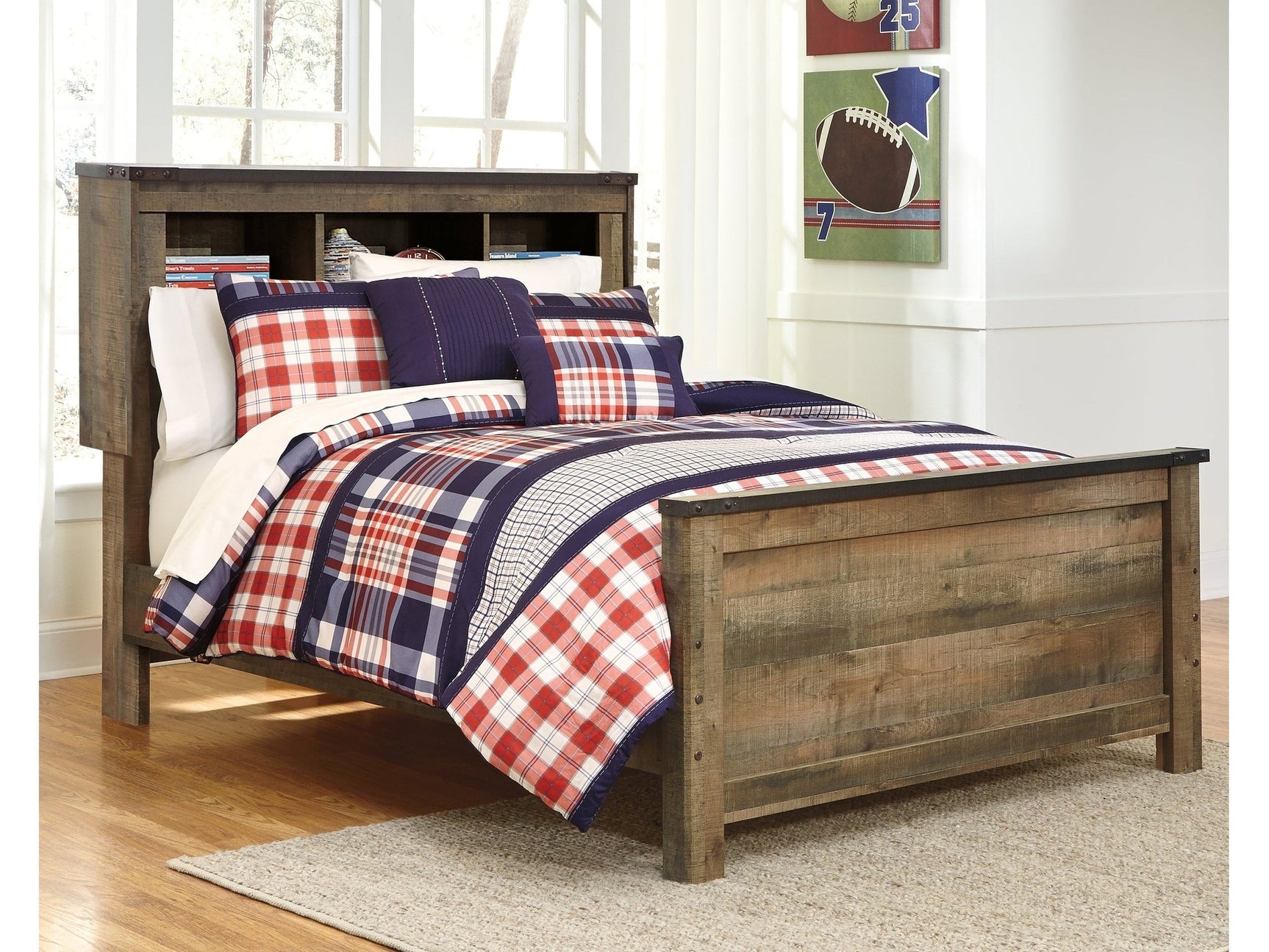 Trinell Brown Full Bookcase Panel Youth Bed (Online Special Price) - Ornate Home