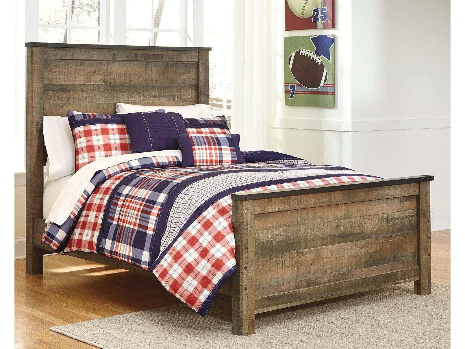 Trinell Brown Full Panel Bed w/ Mattress (Online Special Price) - Ornate Home