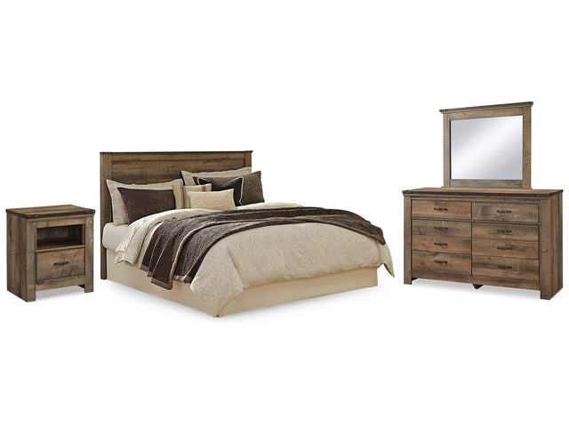 Trinell Brown King/California King Panel Headboard, Dresser, Mirror and Nightstand (Online Special Price) - Ornate Home