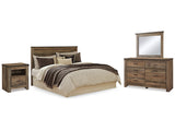 Trinell Brown King/California King Panel Headboard, Dresser, Mirror and Nightstand - Ornate Home