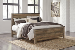 Trinell Brown King Panel Bedroom Set with. Dresser, Mirror, Chest and 2 Nightstands - Ornate Home