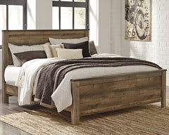 Trinell Brown King Panel Bedroom Set with Nightstand - Ornate Home