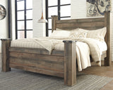 Trinell Brown King Poster Bedroom Set with Dresser, Mirror and Nightstand (Online Special Price) - Ornate Home