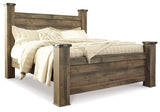 Trinell Brown King Poster Bedroom Set with Dresser, Mirror and Nightstand (Online Special Price) - Ornate Home