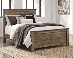 Trinell Brown Queen Panel Bed & Dresser & Mirror & Nightstand - Ornate Home