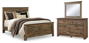Trinell Brown Queen Panel Bed, Dresser and Mirror (Online Special Price) - Ornate Home
