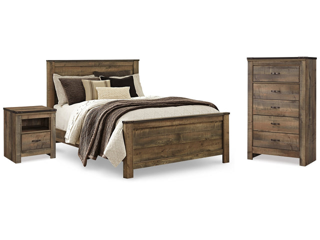 Trinell Brown Queen Panel Bedroom Set with Chest and 2 Nightstands (Online Special Price) - Ornate Home