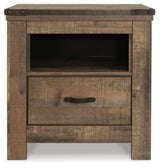 Trinell Brown Queen Panel Bedroom Set with Chest and 2 Nightstands (Online Special Price) - Ornate Home