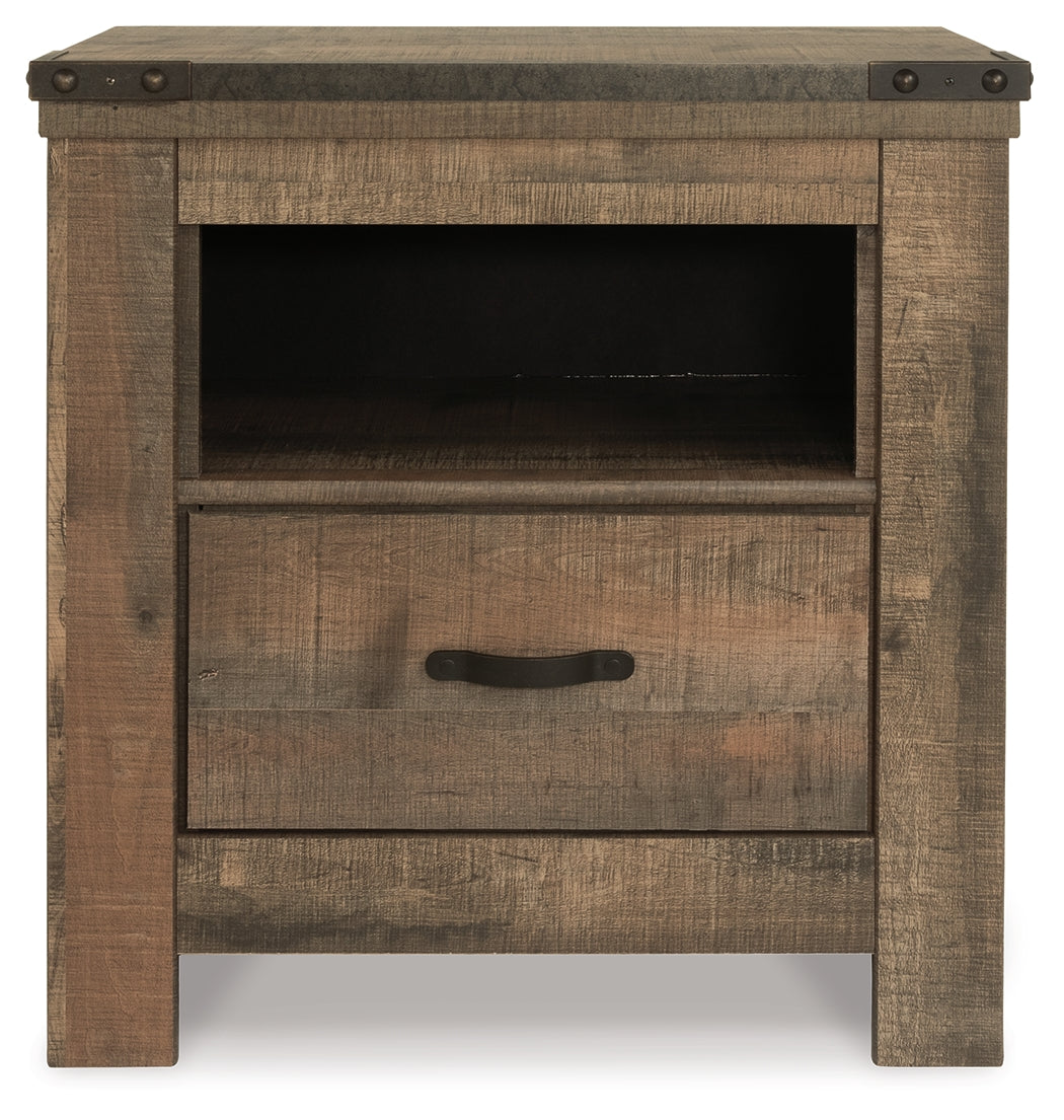 Trinell Brown Queen Panel Bedroom Set with Chest and 2 Nightstands (Online Special Price) - Ornate Home