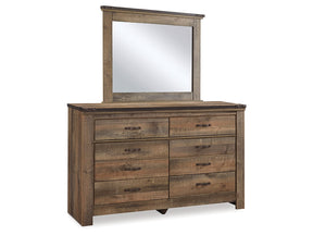 Trinell Brown Queen Panel Headboard & Dresser & Mirror & Chest & Nightstand - Ornate Home