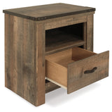 Trinell Brown Queen Panel Headboard & Dresser & Mirror & Chest & Nightstand - Ornate Home