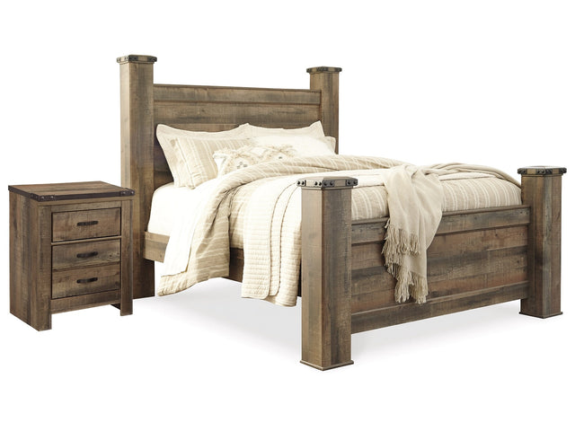 Trinell Brown Queen Poster Bedroom Set with Nightstand (Online Special Price) - Ornate Home