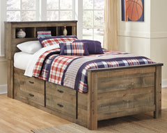 Trinell Brown Twin Bookcase Bed, Dresser and 2 Nightstands - Ornate Home